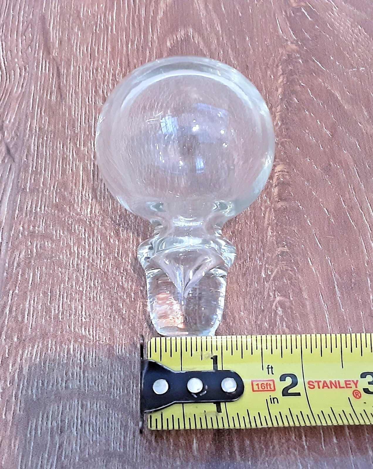 INDIANA GREENWICH Art Glass "KINGSTON" Burnt Honey BIG 20" Decanter Bottle MCM