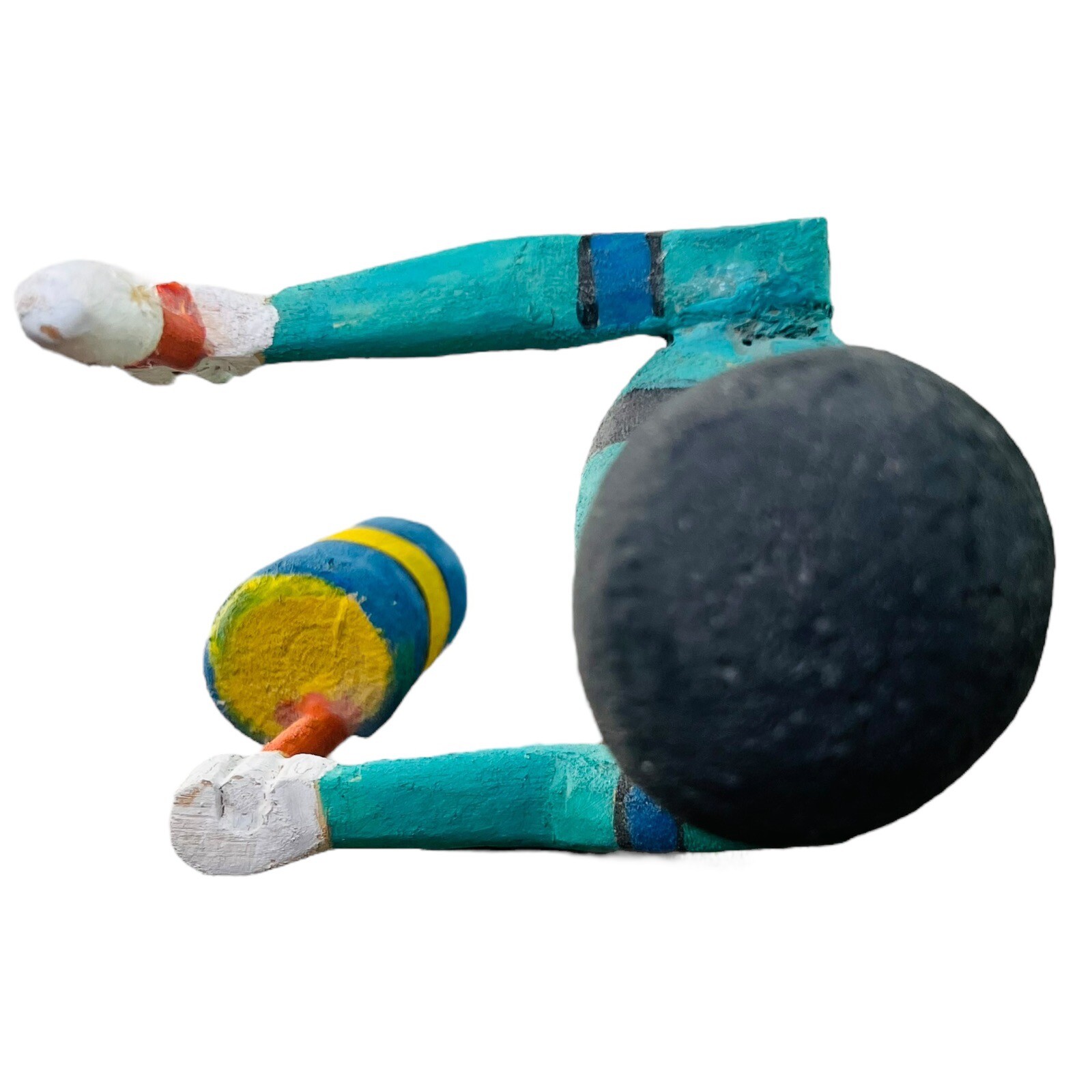 San Juan Pueblo Doll Native American Hand Carved Signed Joe V. Trujillo