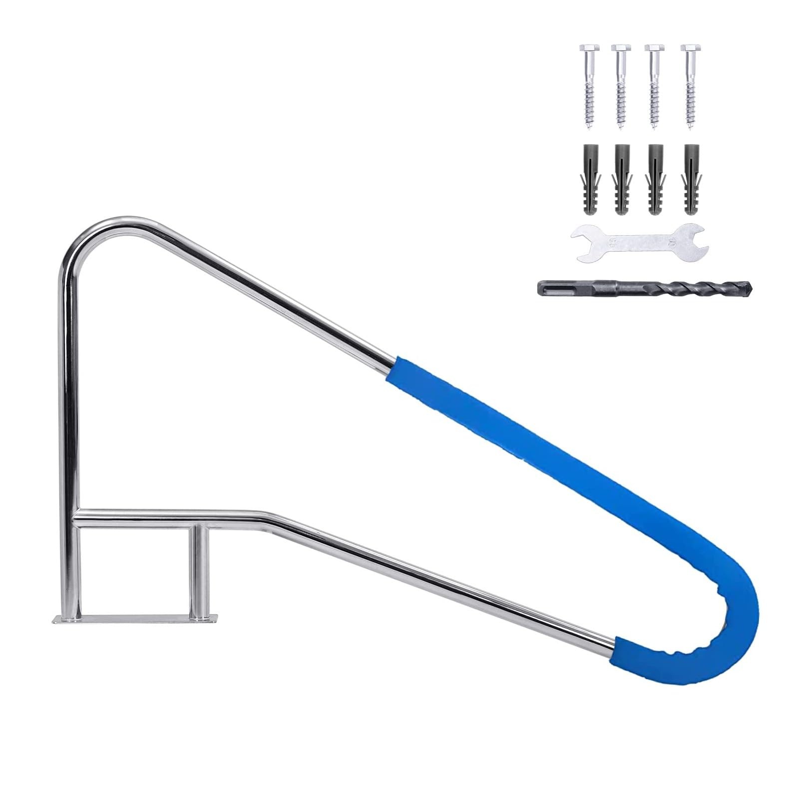 55"x32" Stainless Steel Pool Handrail ,Swimming Pool Rail Step Stair Hand Rails