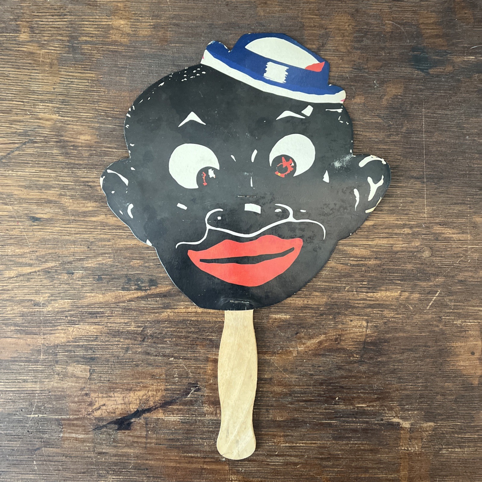 Vintage Smoking Joe’s Restaurant Advertising Menu Hand Fan Mask