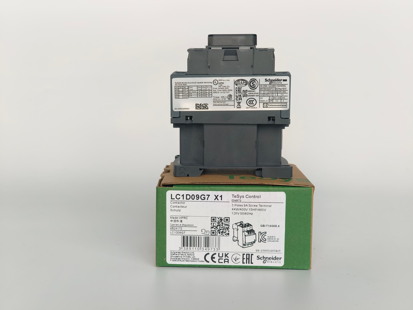 1PCS New Schneider LC1D09G7 LC1D09BD Contactor US Warehouse Free Ship