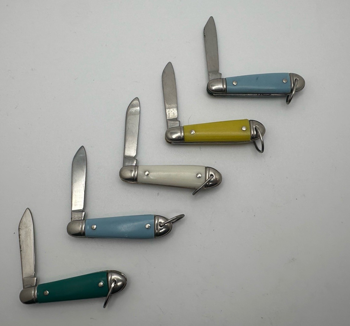 Vintage Colonial Prov, RI COCA COLA COKE 5 CENT Mini Pocket Knife 5 Variations