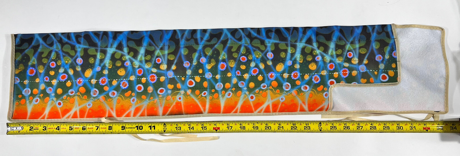 Fly Rod Sock Brook Trout Soft Cloth Bag for 9ft 4pcs Fly Rod