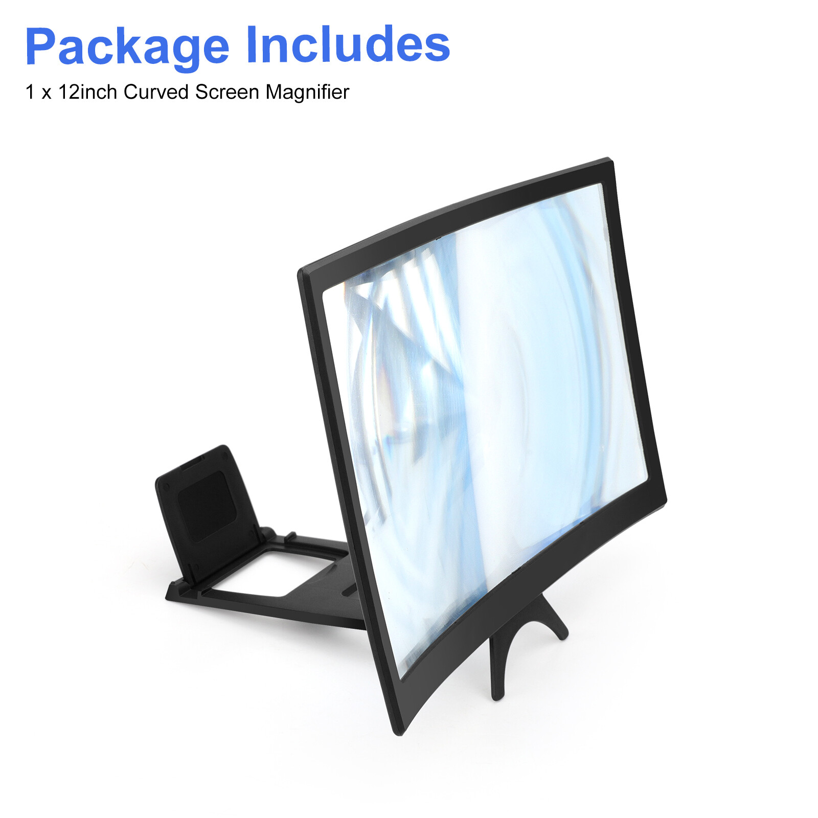 12-Inch Mobile Phone Curved Screen Magnifier Video Stand