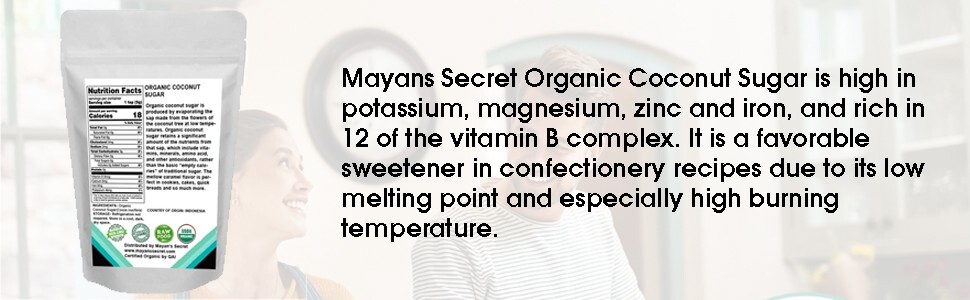 USDA Organic Coconut Palm Sugar, Gluten-Free, Non-Gmo Sweetener Substitute 2 lbs