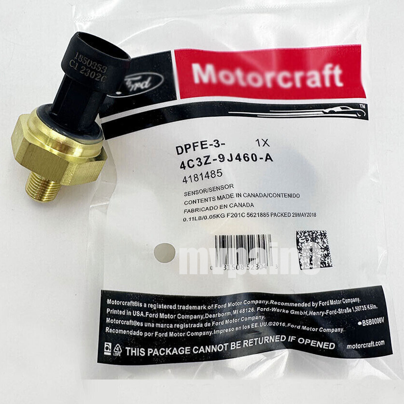 Motorcraft OEM Exhaust Back Pressure EBP Sensor 97-05 DPFE-3 Diesel 6.0L / 7.3L