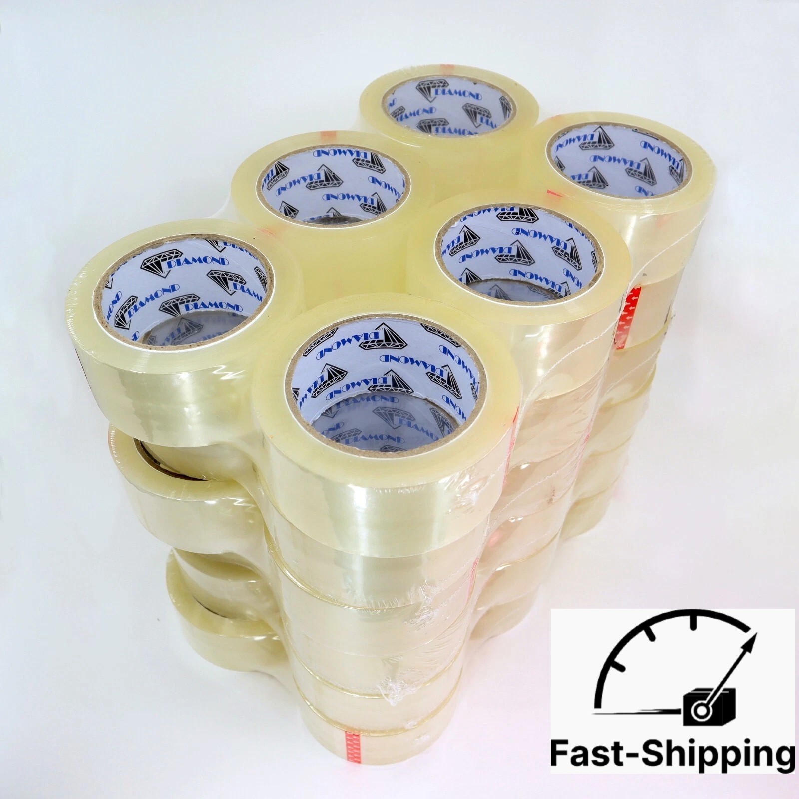 Packing Shipping Tape Clear Tan 24 36 Rolls 2mil 2 3 inch 110 Yards UPS Approved