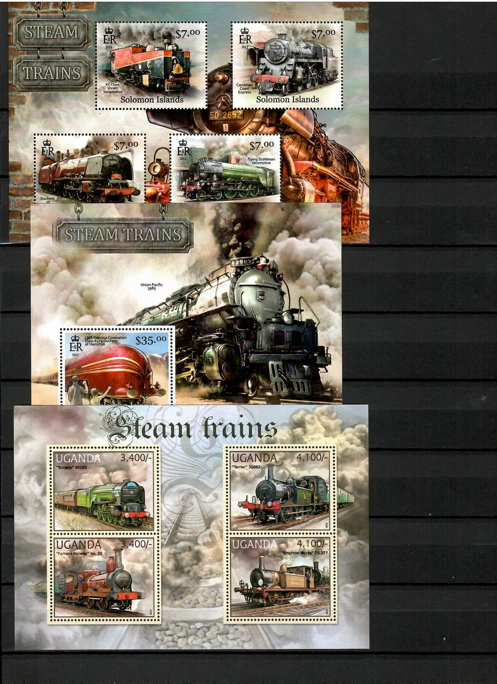 Steam locomotives trains railway 50 sheets MNH Collection [1] until 2014 #CNA162
