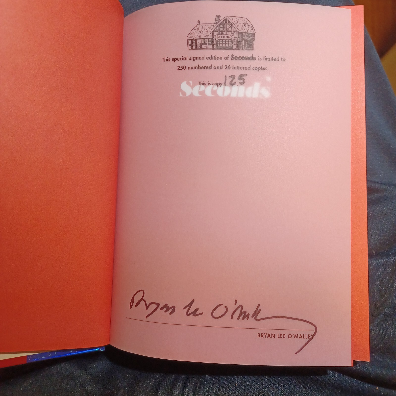 Seconds/Bryan Lee O’Malley Special Edition Signed and Numbered 125/250 BC-TOP