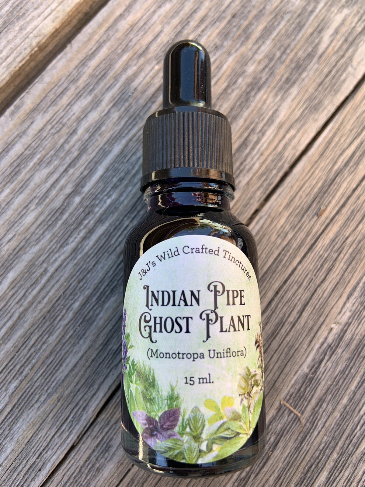 Indian Pipe Ghost Plant Tincture with Flower In Bottle 15 ml Drops monotropa 