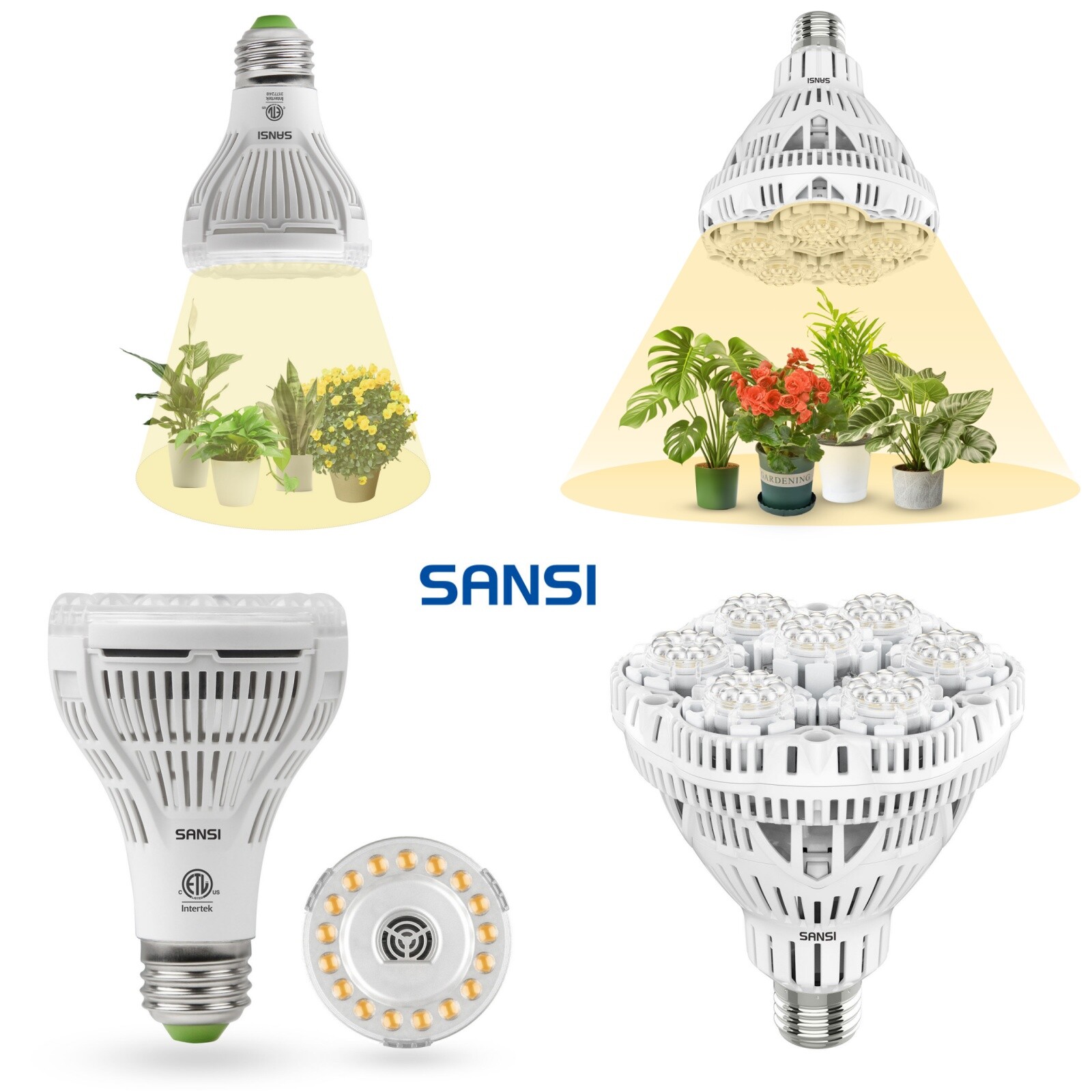 SANSI LED Plant Grow Light Bulb 10W 15W 24W 36W Full Spectrum Indoor Flower Vegs