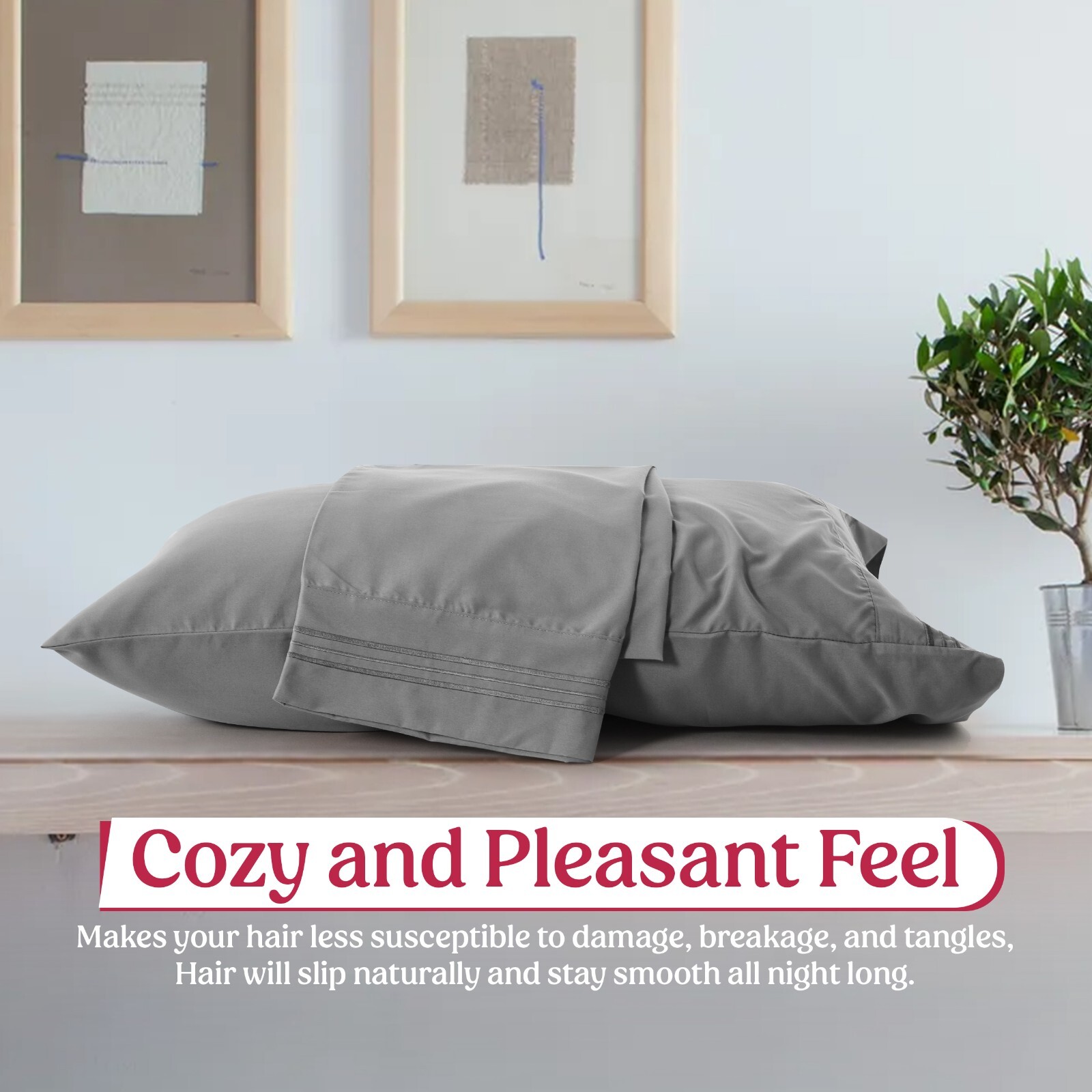 Pack of 2, 4 & 6 Pillow Cover Set Ultra Soft Microfiber Pillowcases Queen King