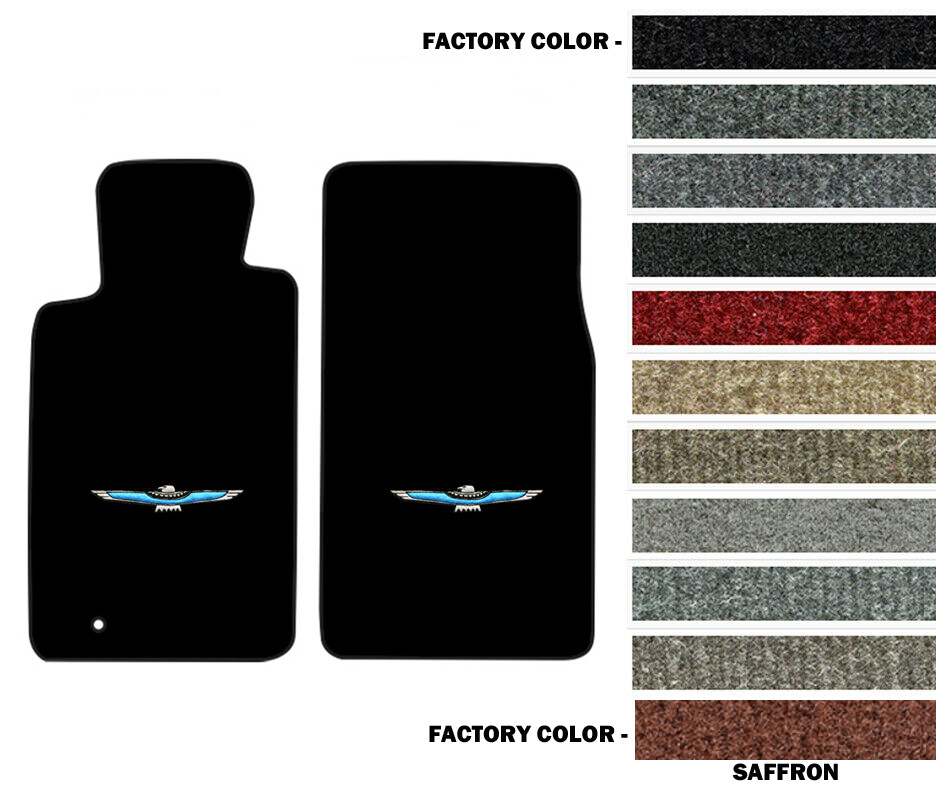 New! 2002-2005 Ford Thunderbird CARPET Floor Mats w Embroidered Bird Logo Colors