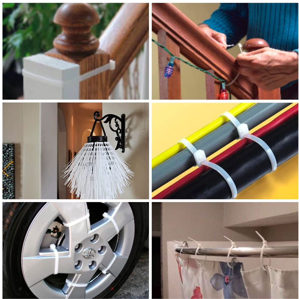 100-200Pcs Cable Ties 4" / 14" Heavy Duty Nylon Wrap Wire Zip Ties UV Resistant