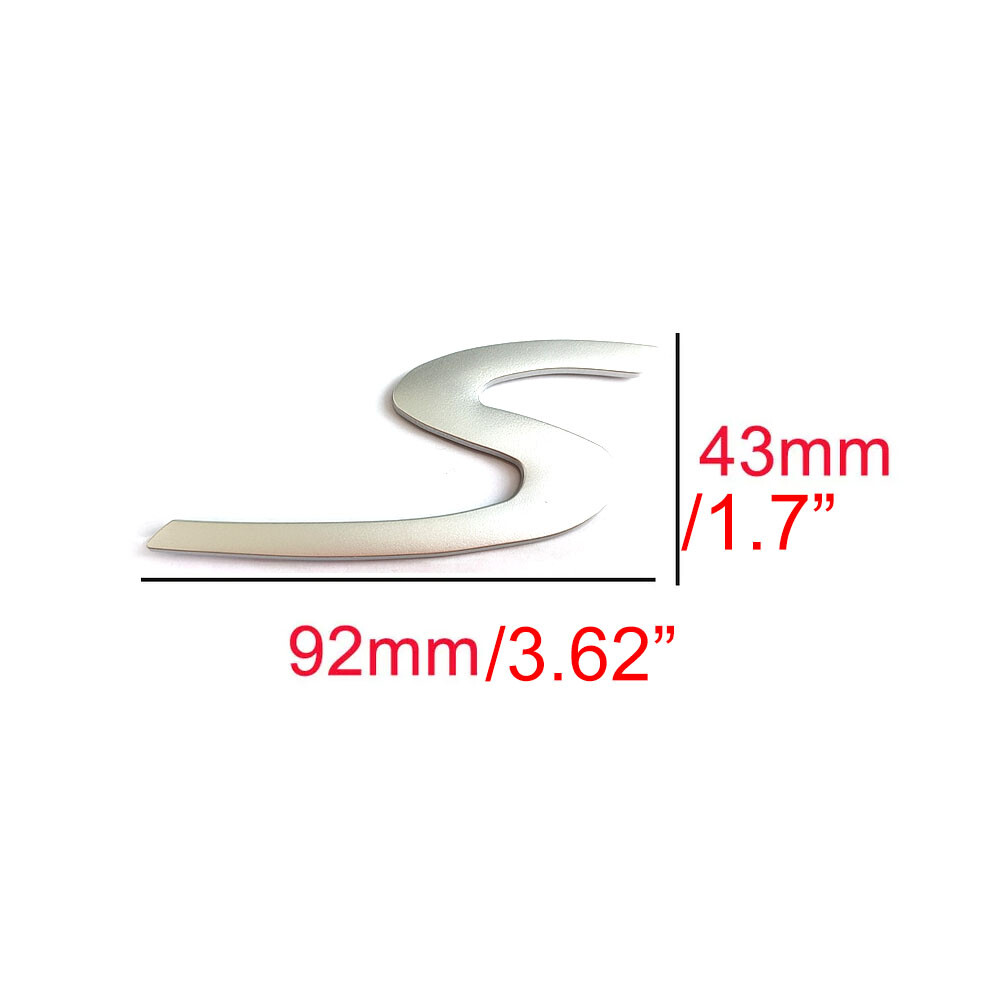 For Porsche Panamera Cayenne Macan 911 718 Red/Silver/Black S Badge Trunk Emblem