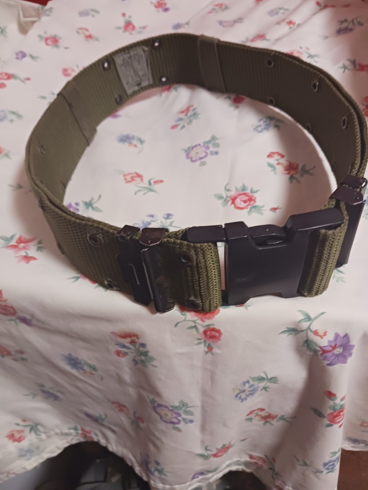 USGI OD Green Pistol Belt Individual Nylon Equipment Web Belt LARGE