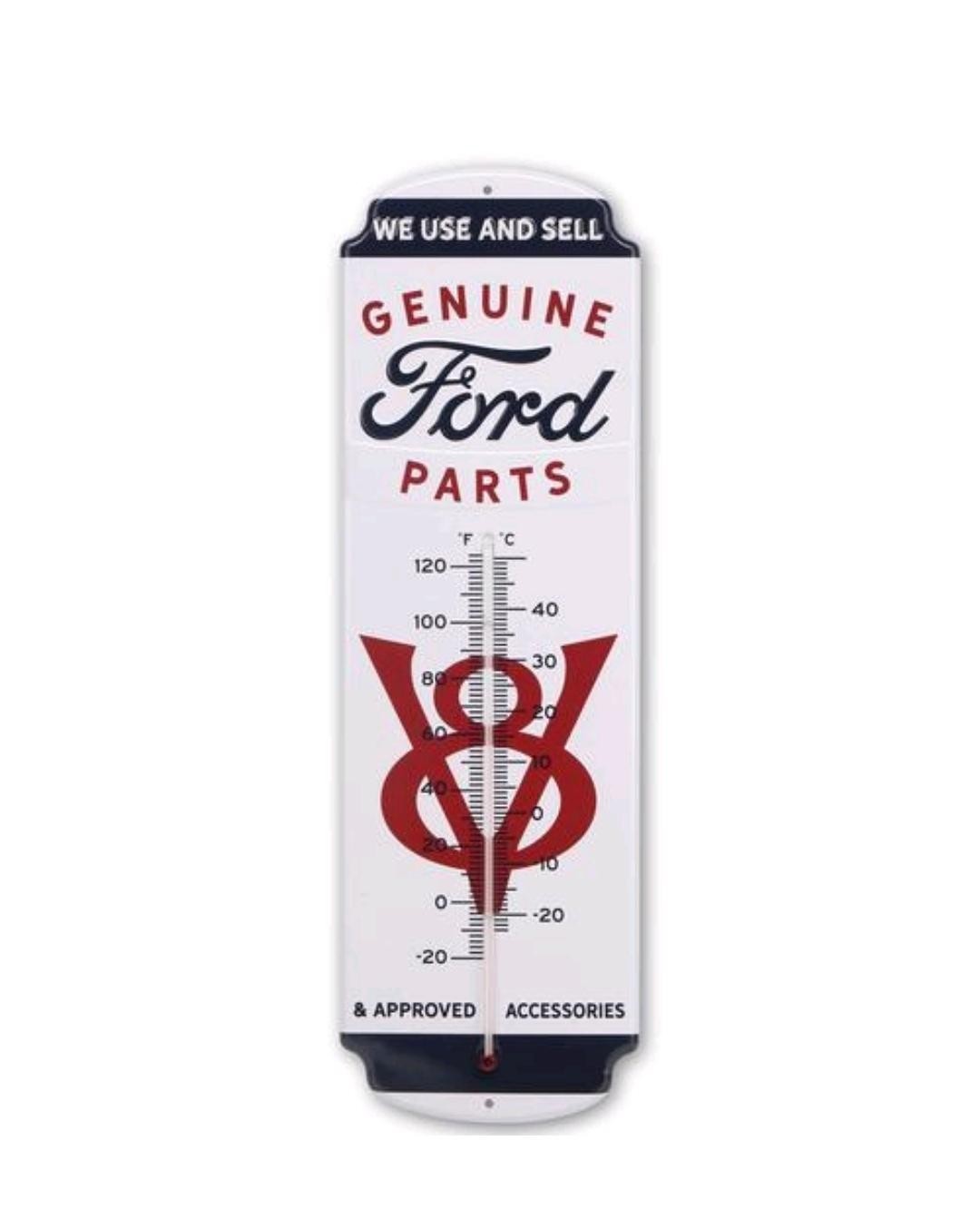 Ford Genuine Parts Steel Wall Thermometer Licensed Man Cave Garage 18 "x 6"