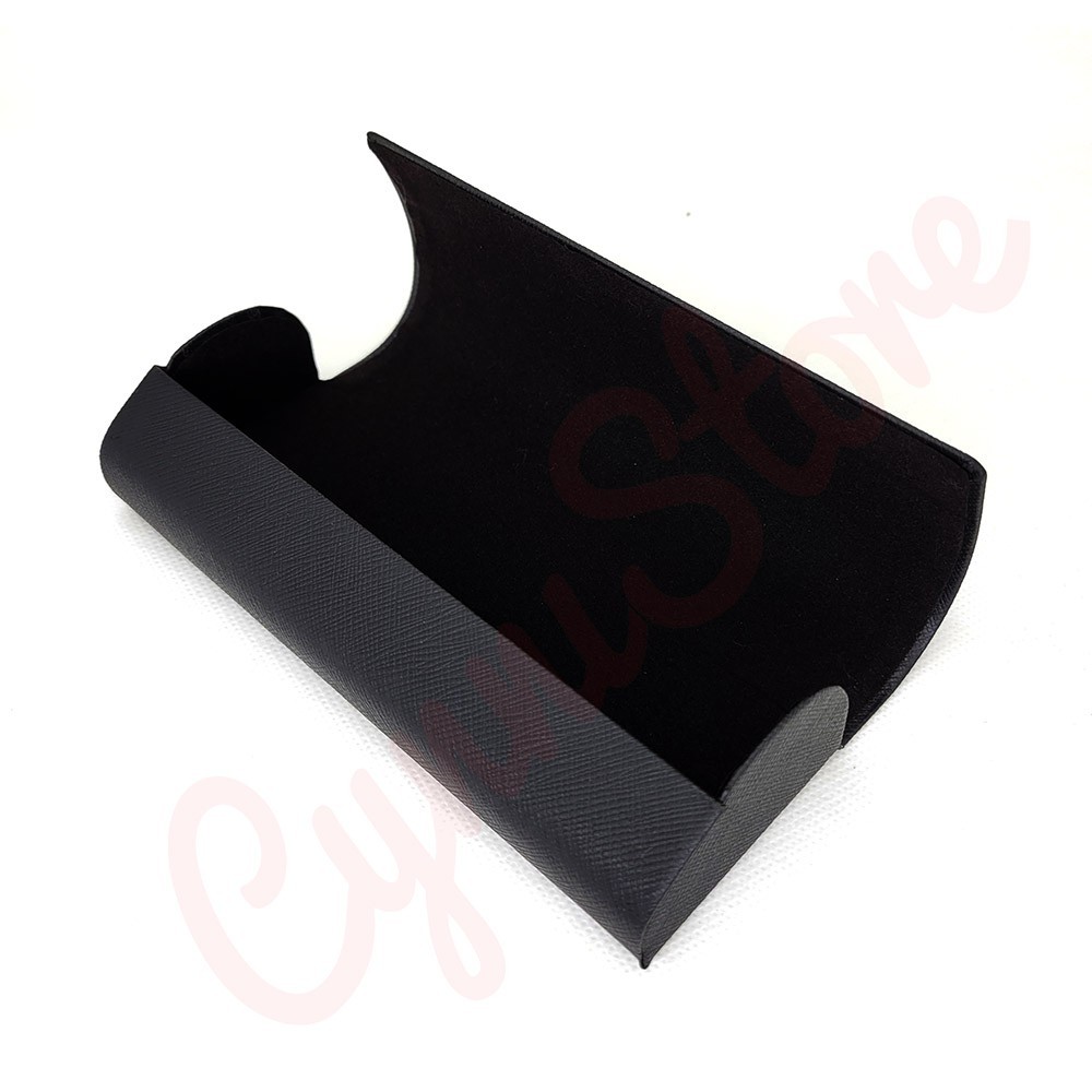 Prada Universal Black Small Hard Case for Eyeglasses with Cleaning Cloth & Box