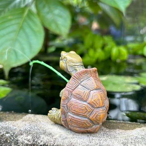 Cute Courtyard Decoration Resin Turtle Fishing Figurine, Suitable for Outdoor