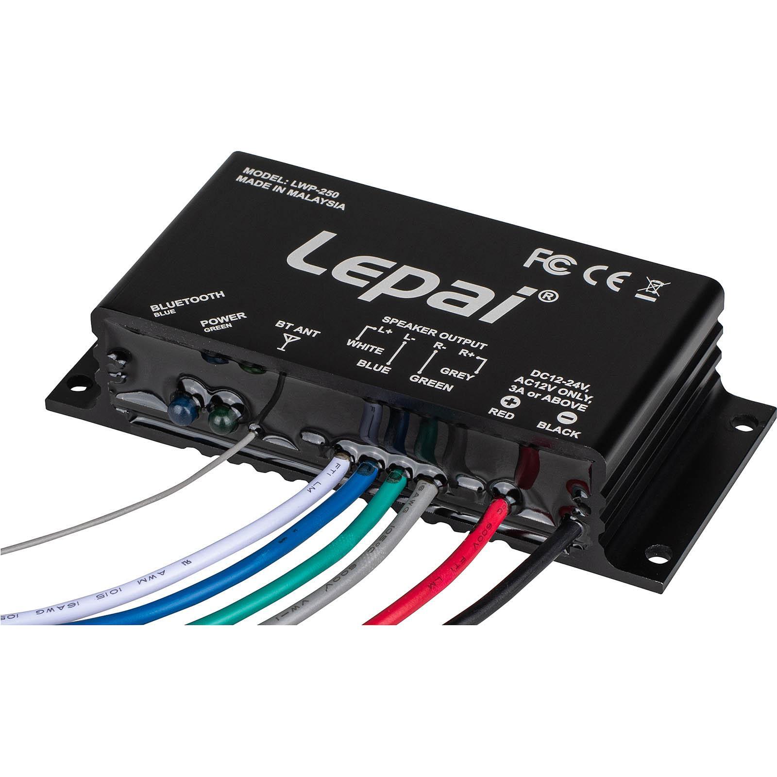 Lepai LWP-250 2 x 50W Outdoor/Marine Bluetooth 5.0 Mini Amplifier with Mounting