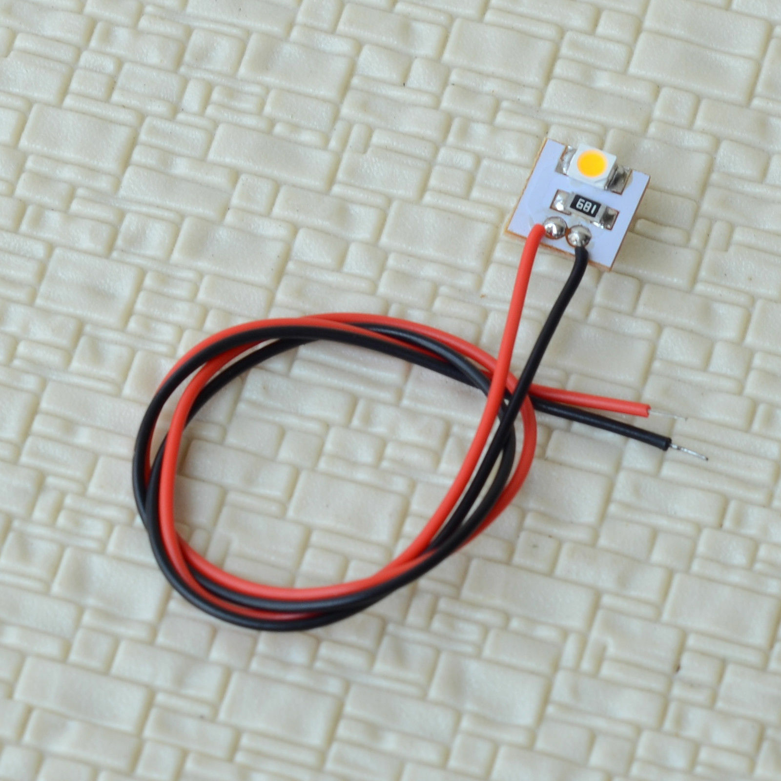 15 x pre-wired warm white SMD LED building interior lighting+ wired resistor 12V