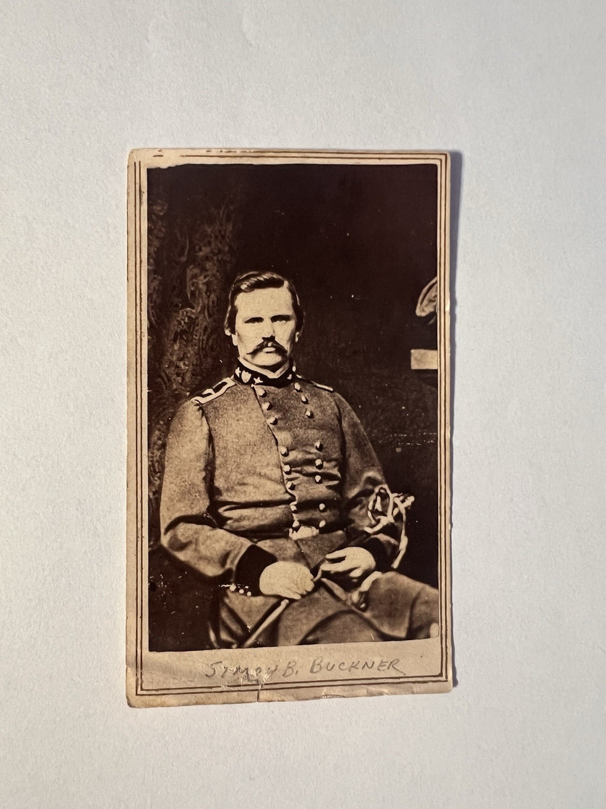 Civil War Carte De Visite CDV General Simon Buckner