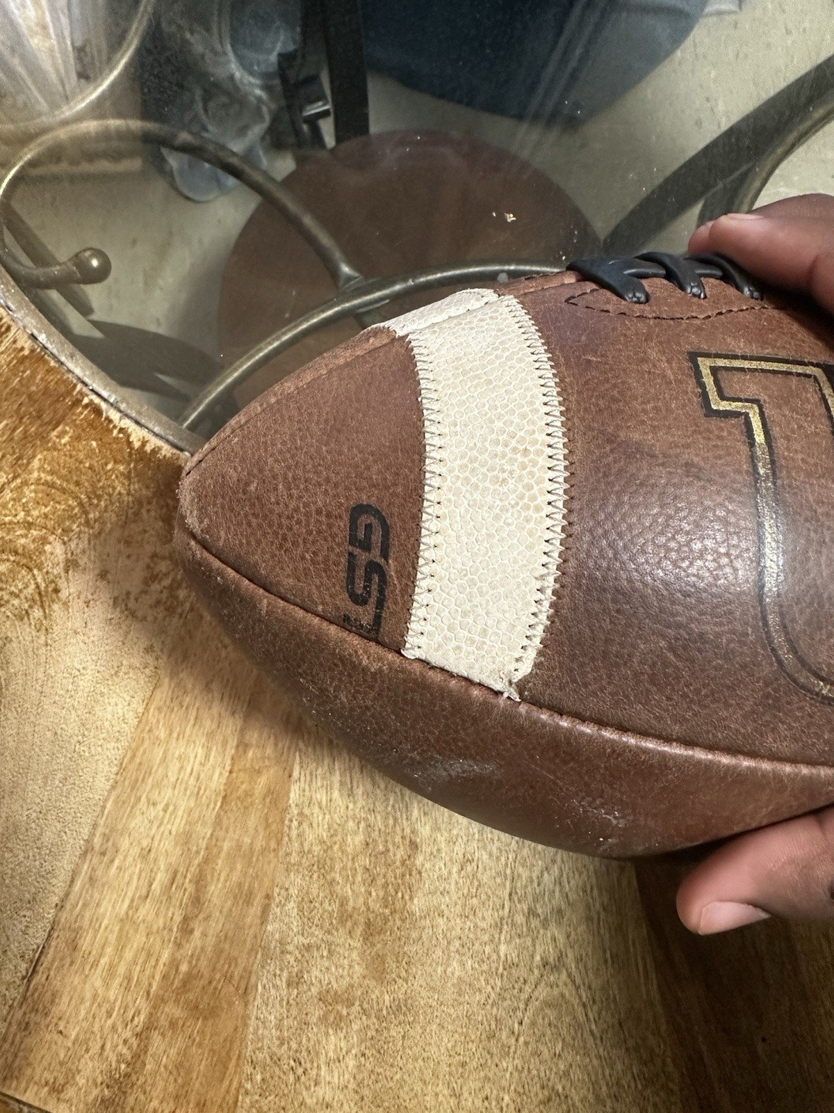 Wilson GST Leather Collegiate Football