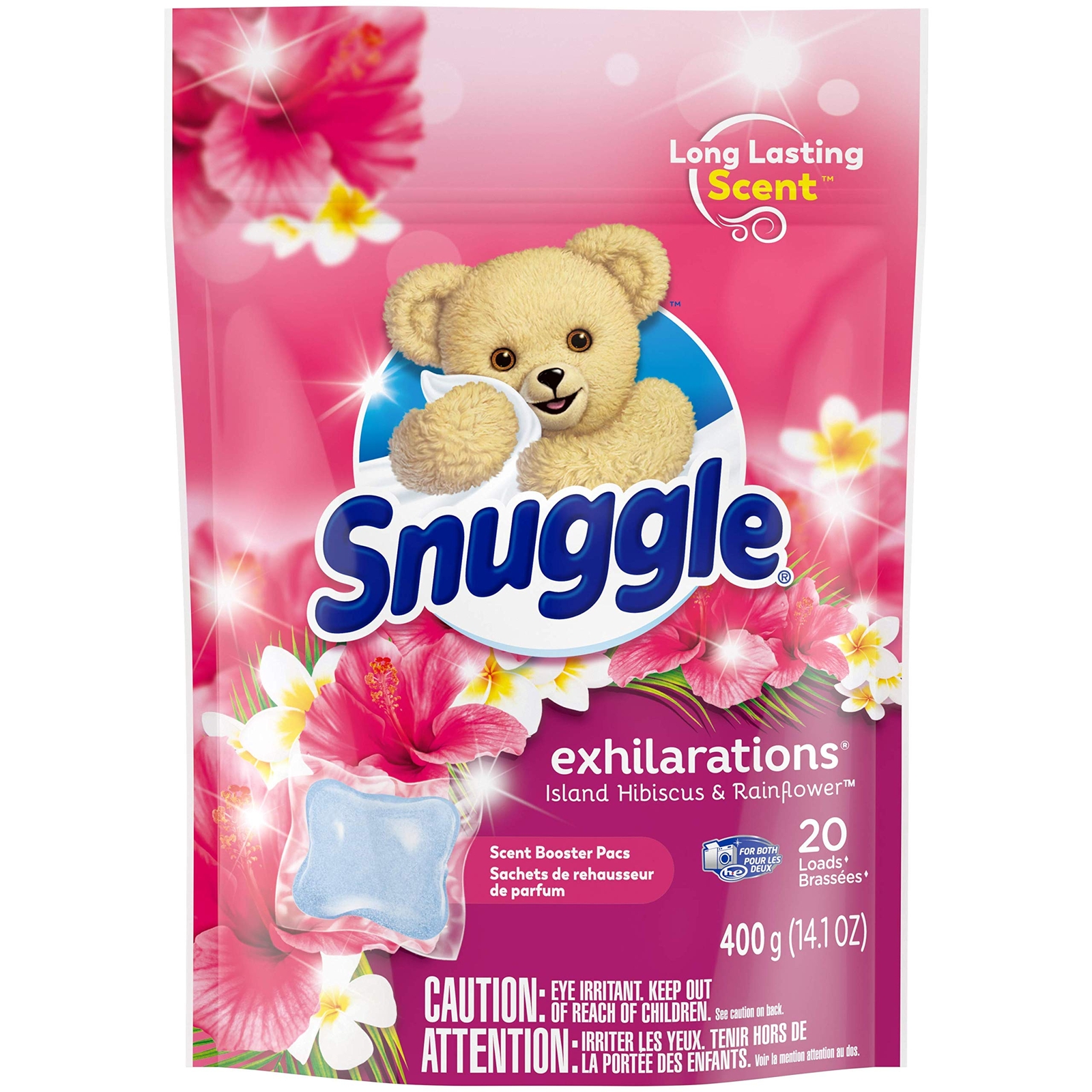 Snuggle Exhilarations In Wash Laundry Scent Booster Pacs, Island Hibiscus and