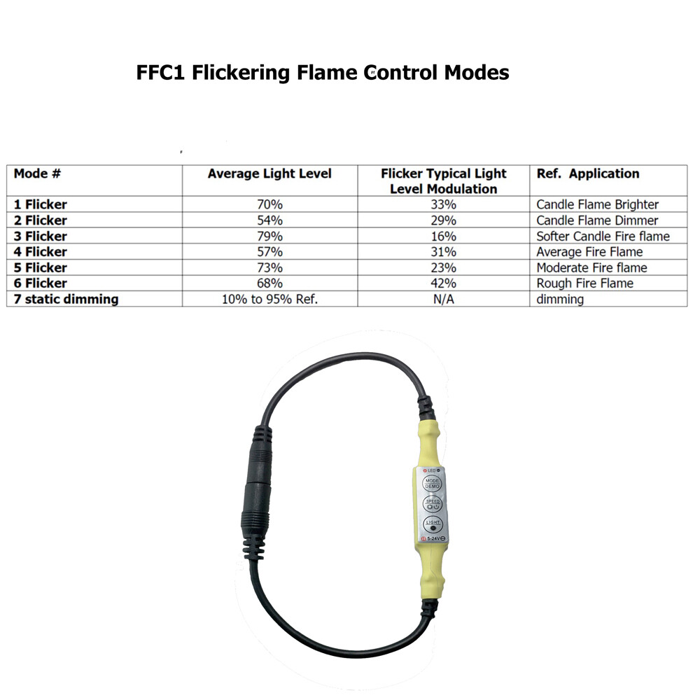 Flame Orange 3 Head Micro Special Effects flicker Light Kit 12v 9v Dc for props