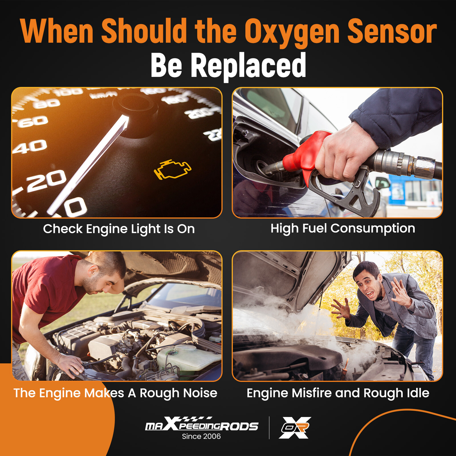 Upstream & Downstream O2 Oxygen Sensor For Nissan Sentra 2013-2018 L4 1.8L Black