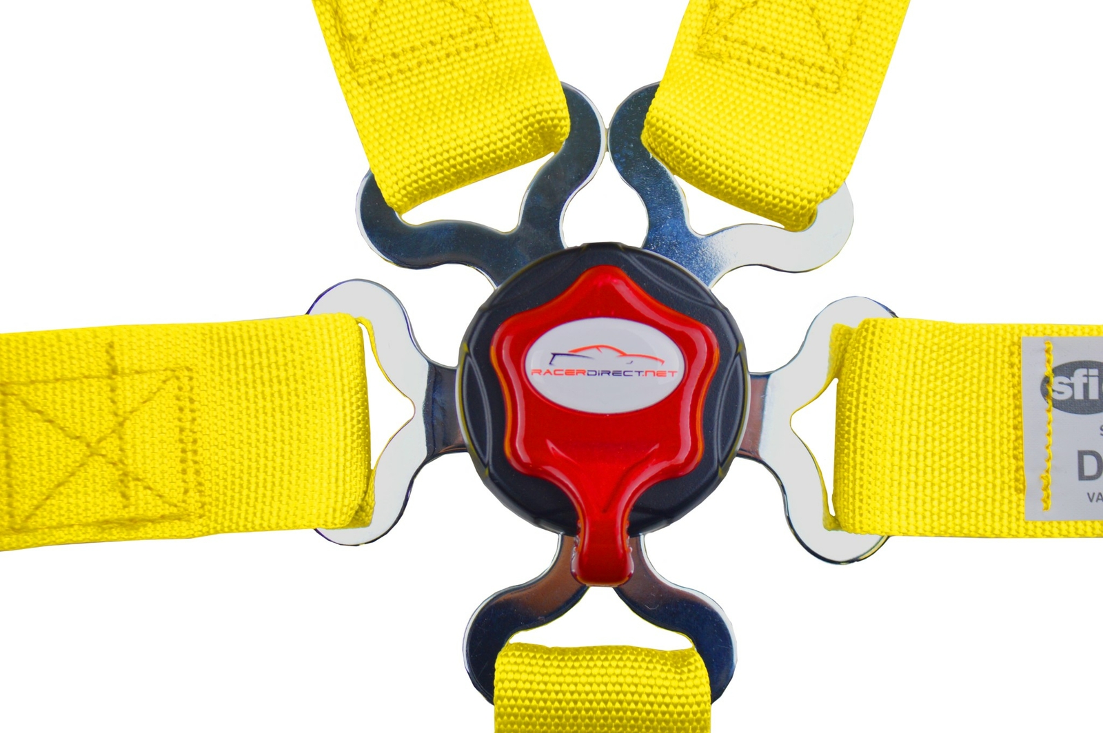 JR RACING HARNESS SFI 16.1 5 POINT CAM LOCK ROLL BAR MOUNT 2" SEAT BELT YELLOW