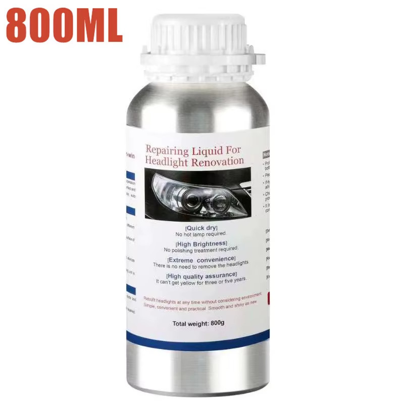 Car Headlight Polishing Restoration Kit 800ML Repair Liquid Polymer Tool