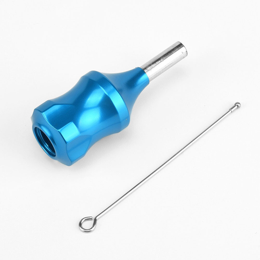 Light Blue 30mm Tattoo Zinc Alloy Cartridge Grip With 78mm Needle Plunger USA