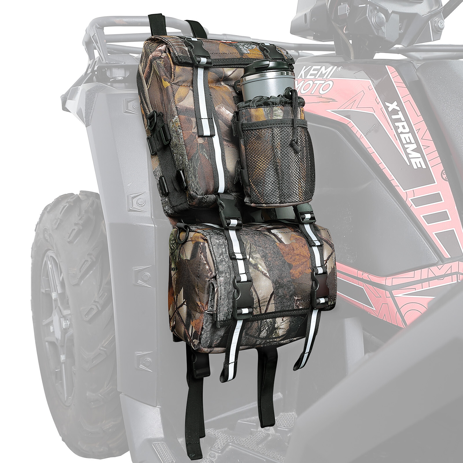 ATV Fender Bag Cooler Bag Pack Luggage Storage Cargo Camo For Sportsman Yamaha