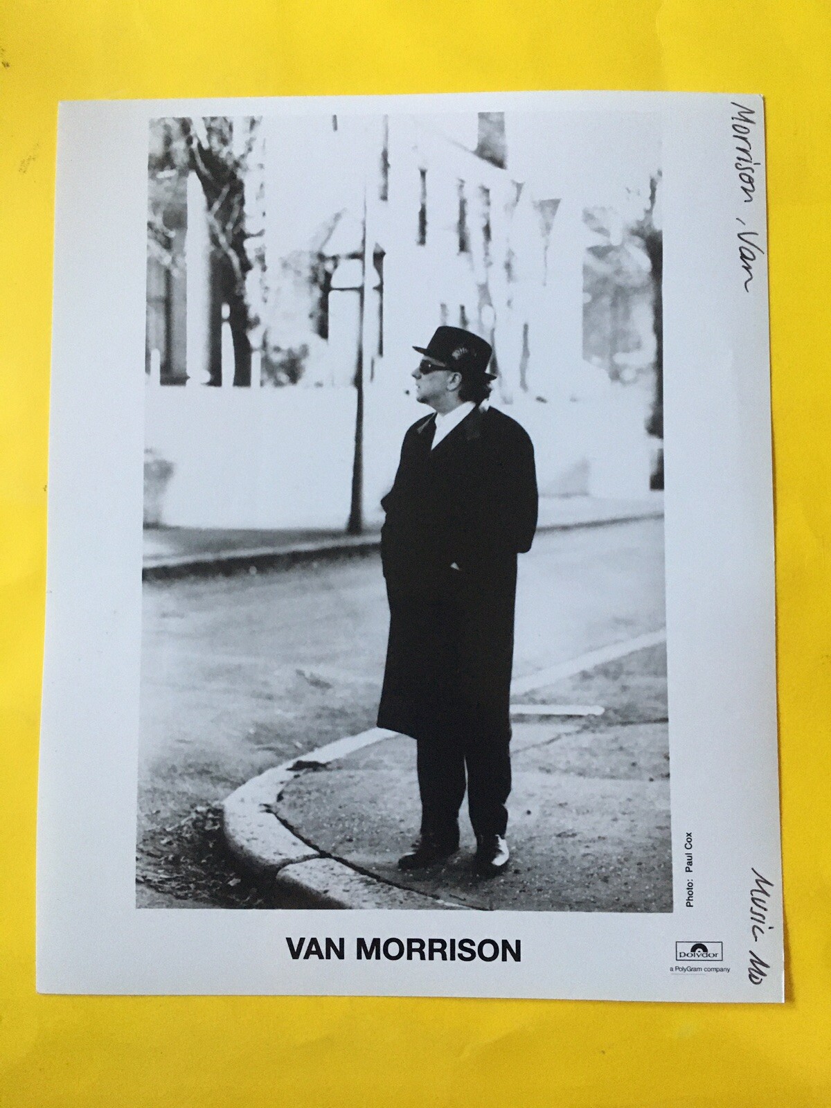 Van Morrison Press Photo 8x10”, See Description.