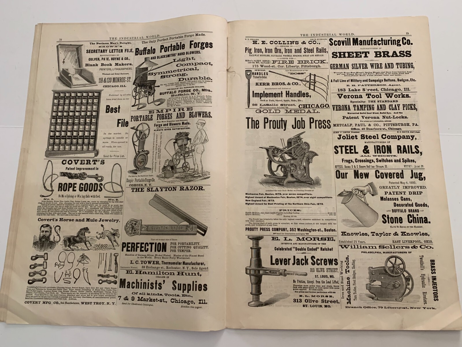 1880 Commercial Industrial World Advertiser Magazine Chicago September 2 1880