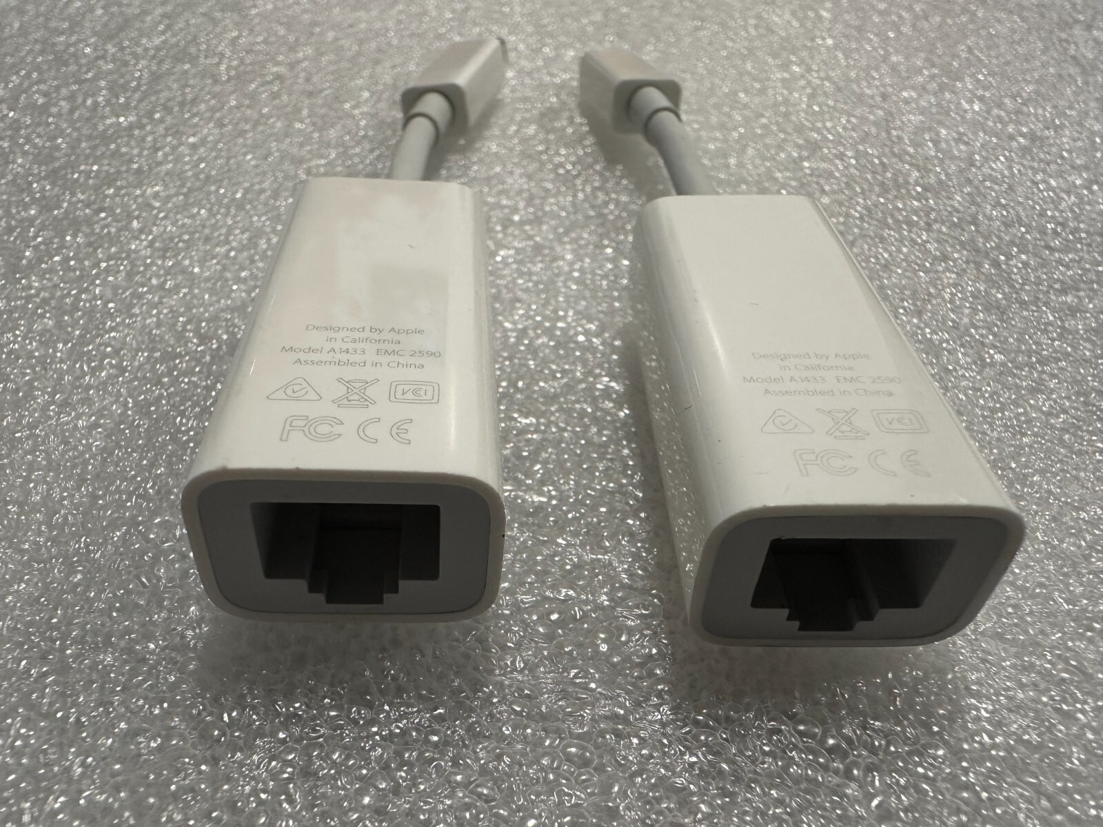 Lot Of (2) Apple A1433 Thunderbolt to Gigabit Ethernet Adapter - MD463LL/A