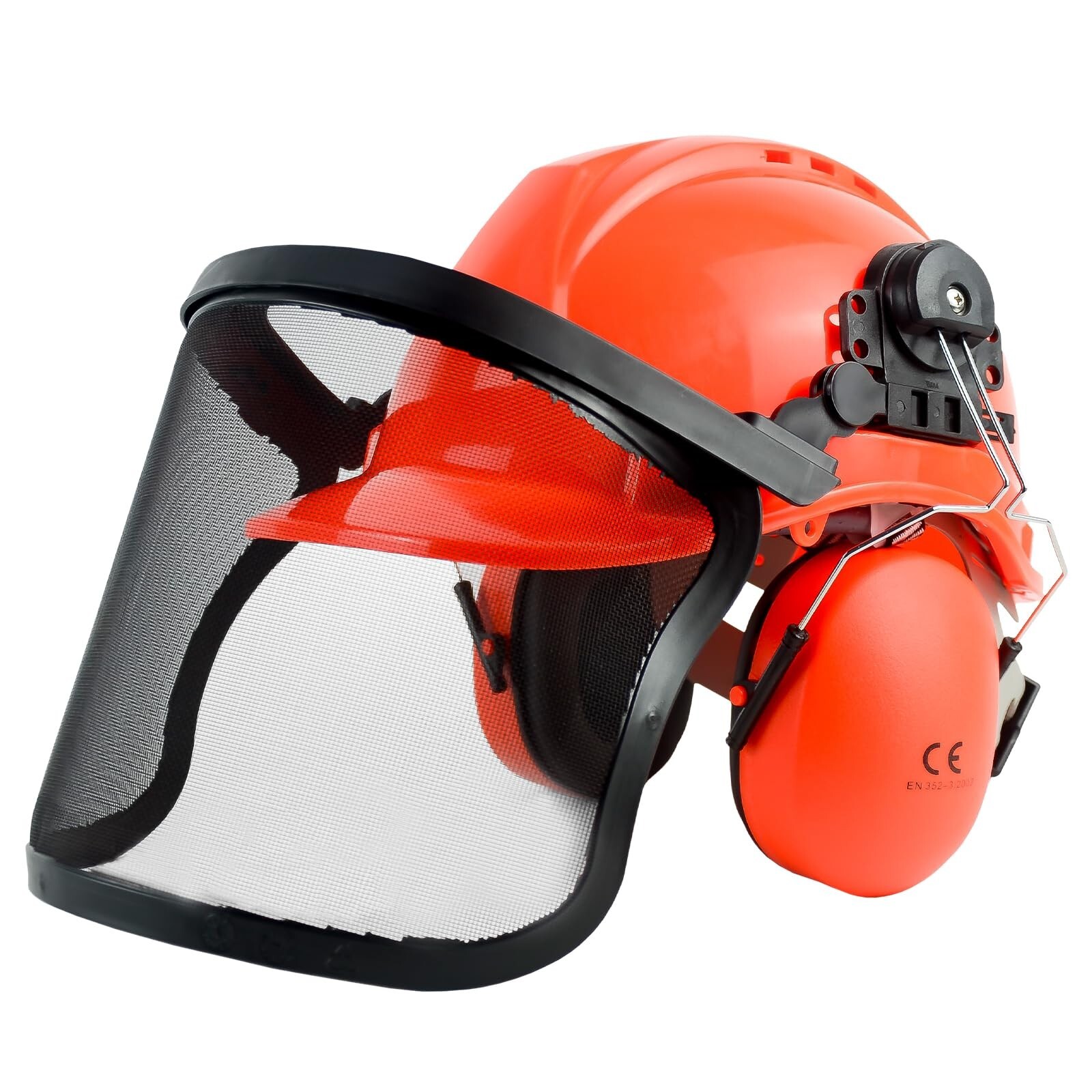 YesRight Chainsaw Helmet with Face and Ear Muffs Forestry Safety Helmet for Yard