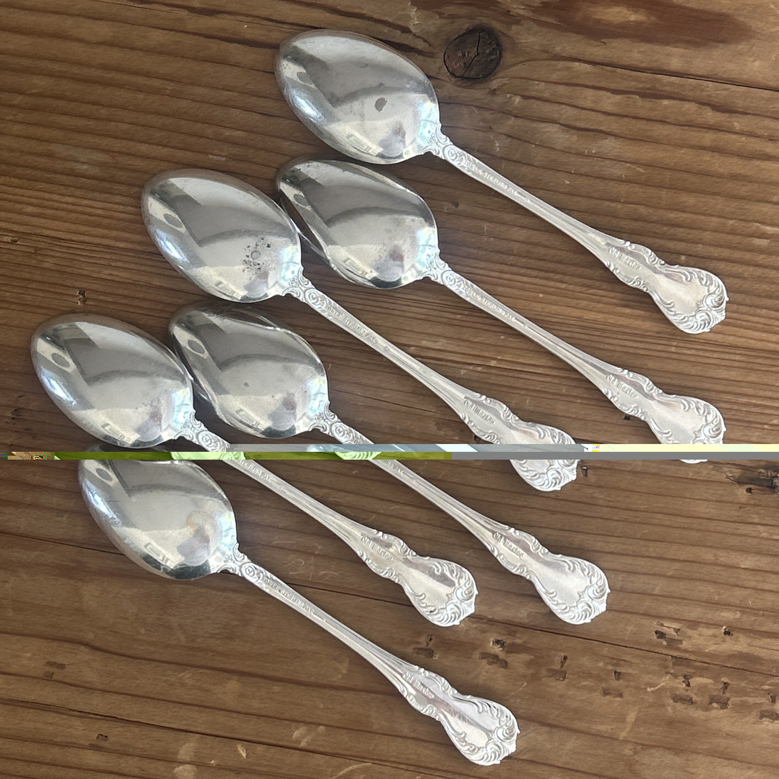 (6) Old Master by Towle 925 Sterling Silver Teaspoon 6" abt 168g