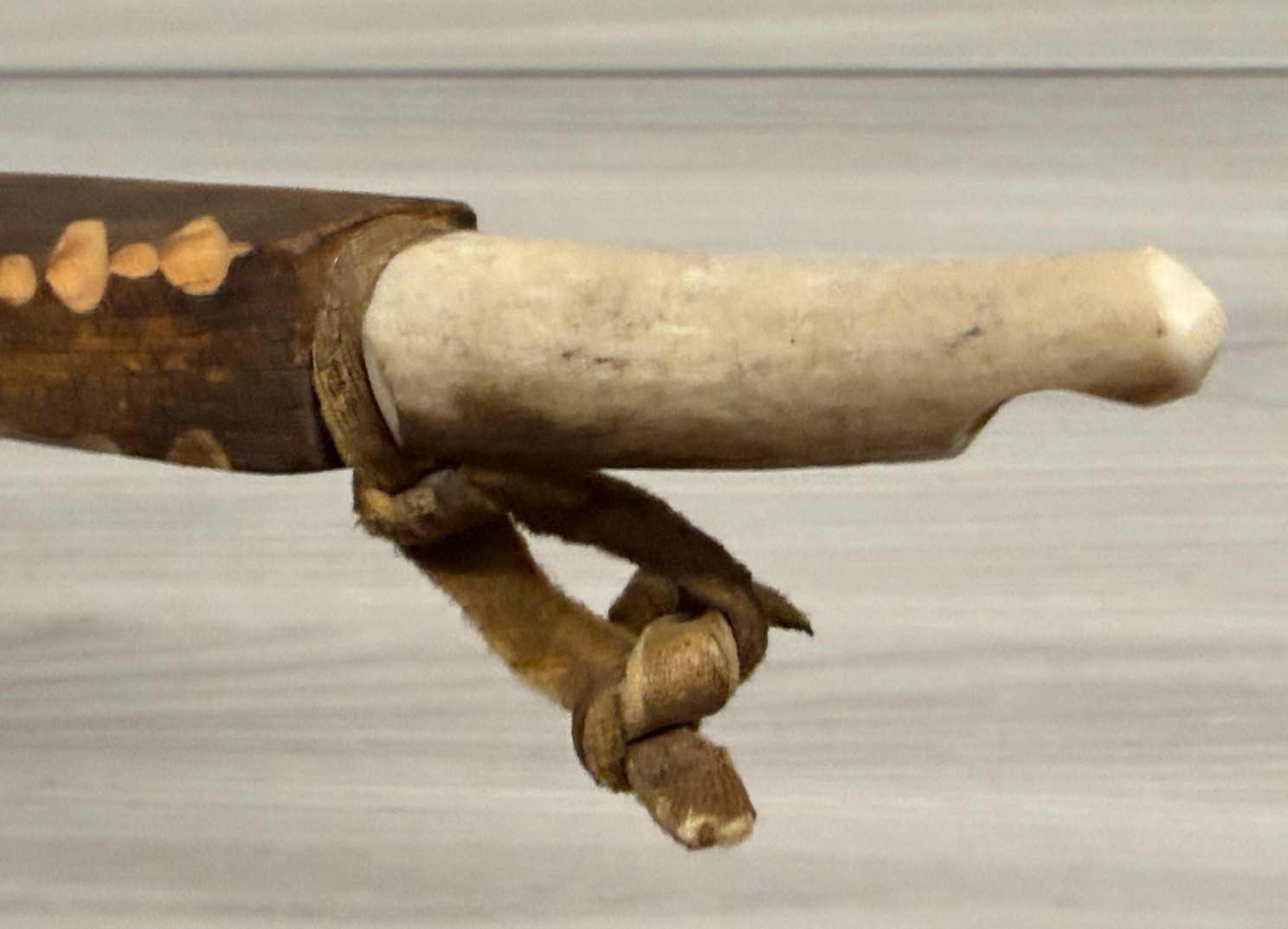 Replica Decorative Native American Deer Antler Peace pipe 29”