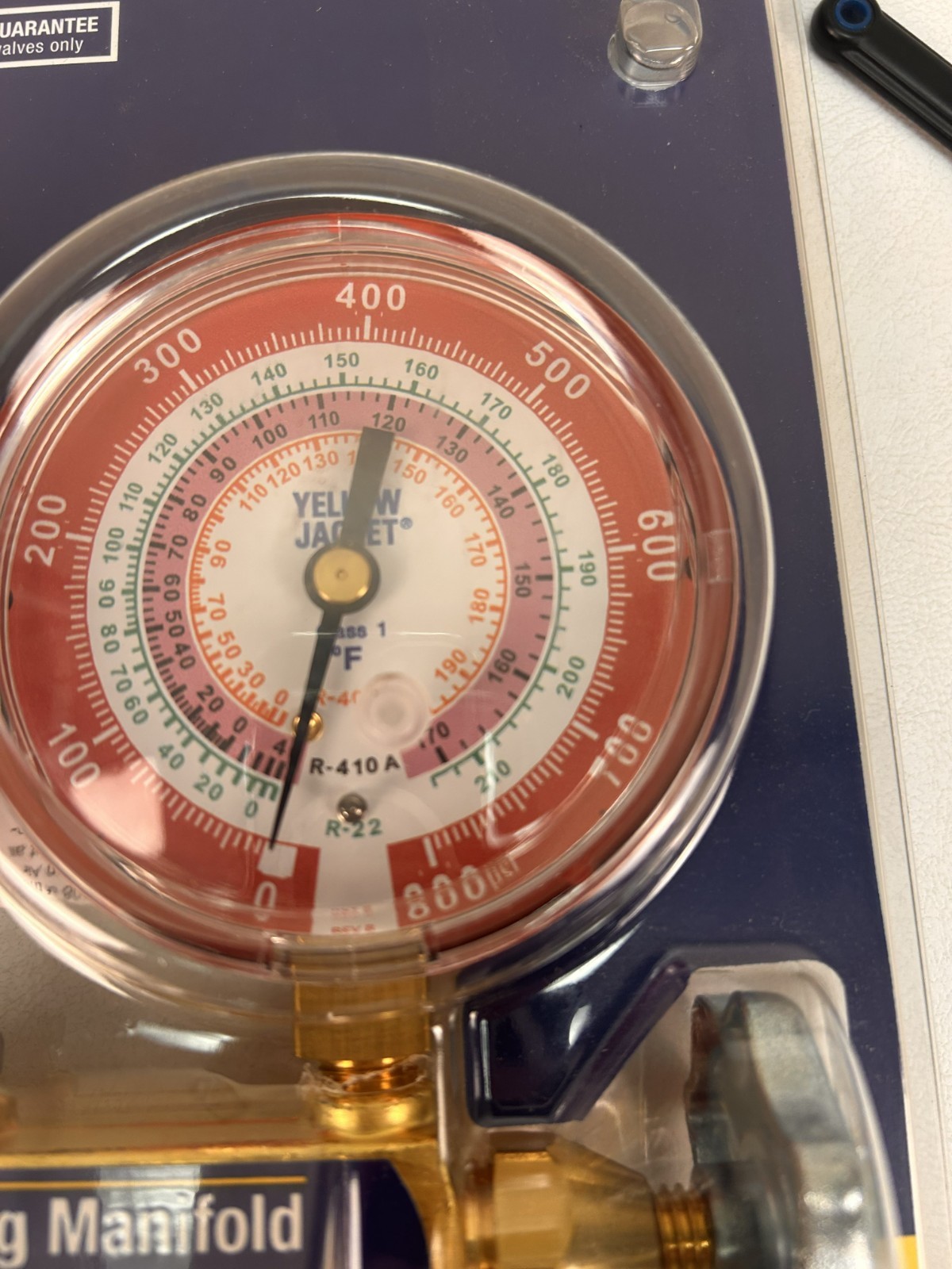 Yellow Jacket Manifold Gauge 42001 No Hoses for R22 R410A R404A 3-1/8 in. Gauges
