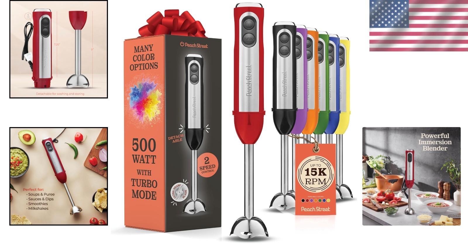 Detachable Handheld Blender with Turbo Boost - Perfect for Smoothies & Baby Food