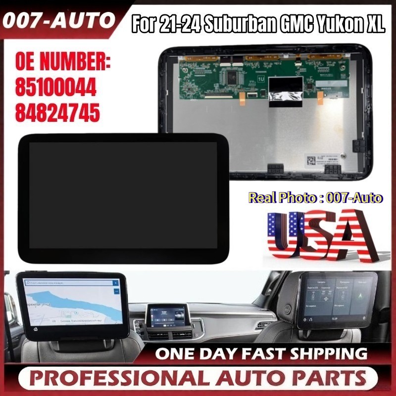 85100044 84824745 LCD Display For 21-24 Suburban GMC Yukon XL Headrest BACK SEAT