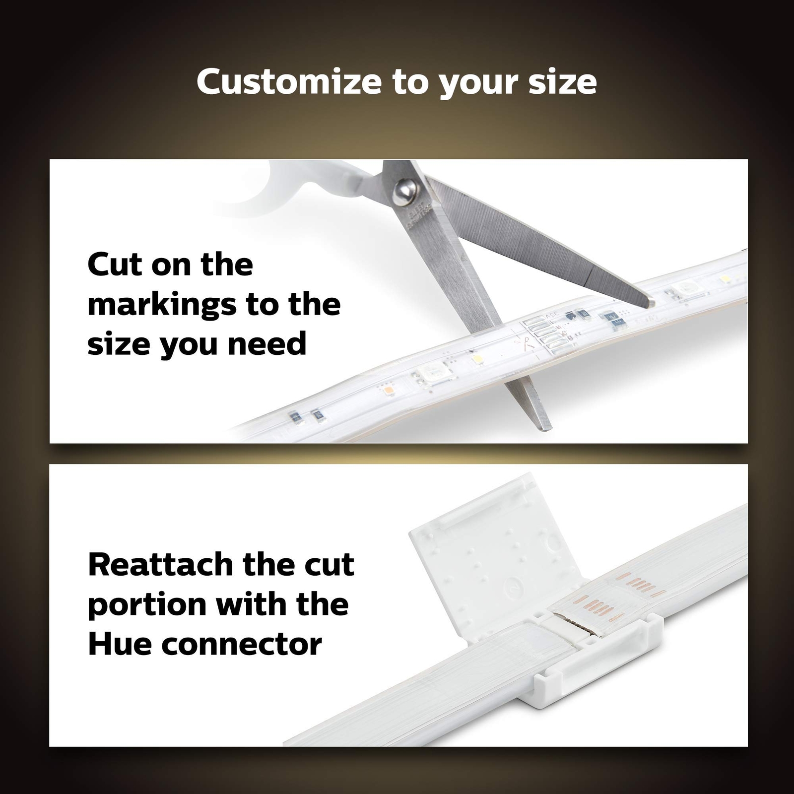 Philips Hue Indoor 3-Foot Smart LED Light Strip Plus Extension - Color-Changing