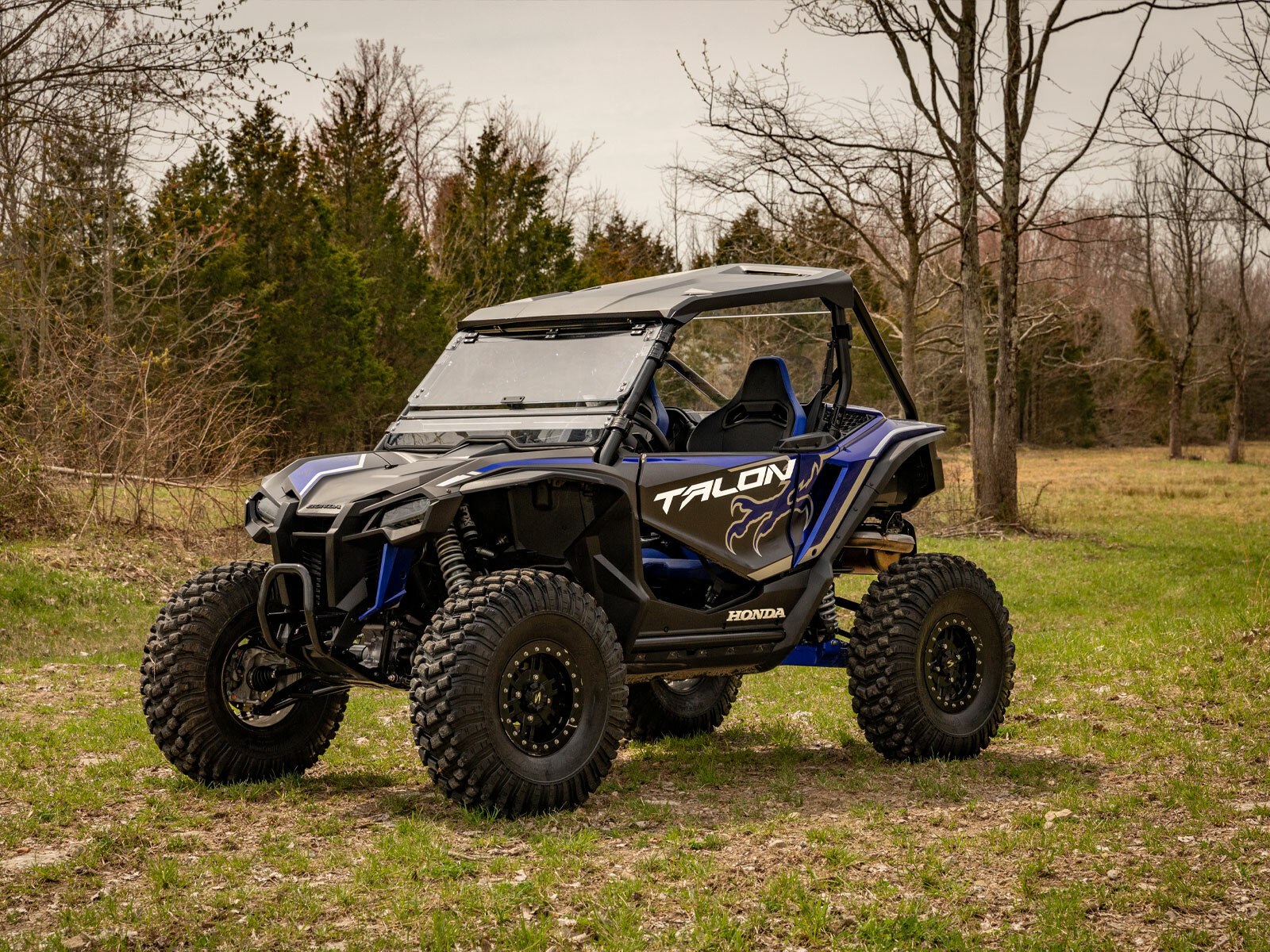 SuperATV Honda Talon 1000X 1.5" Forward Offset High Clearance A-Arms - Black