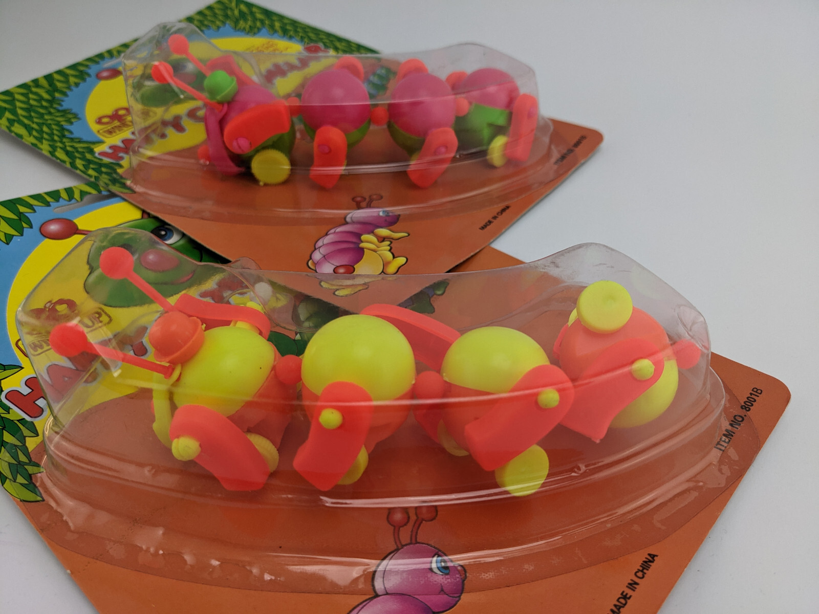 Lot of 8 - Wind Up Happy Caterpillar with Wobbling Action - Child Toy