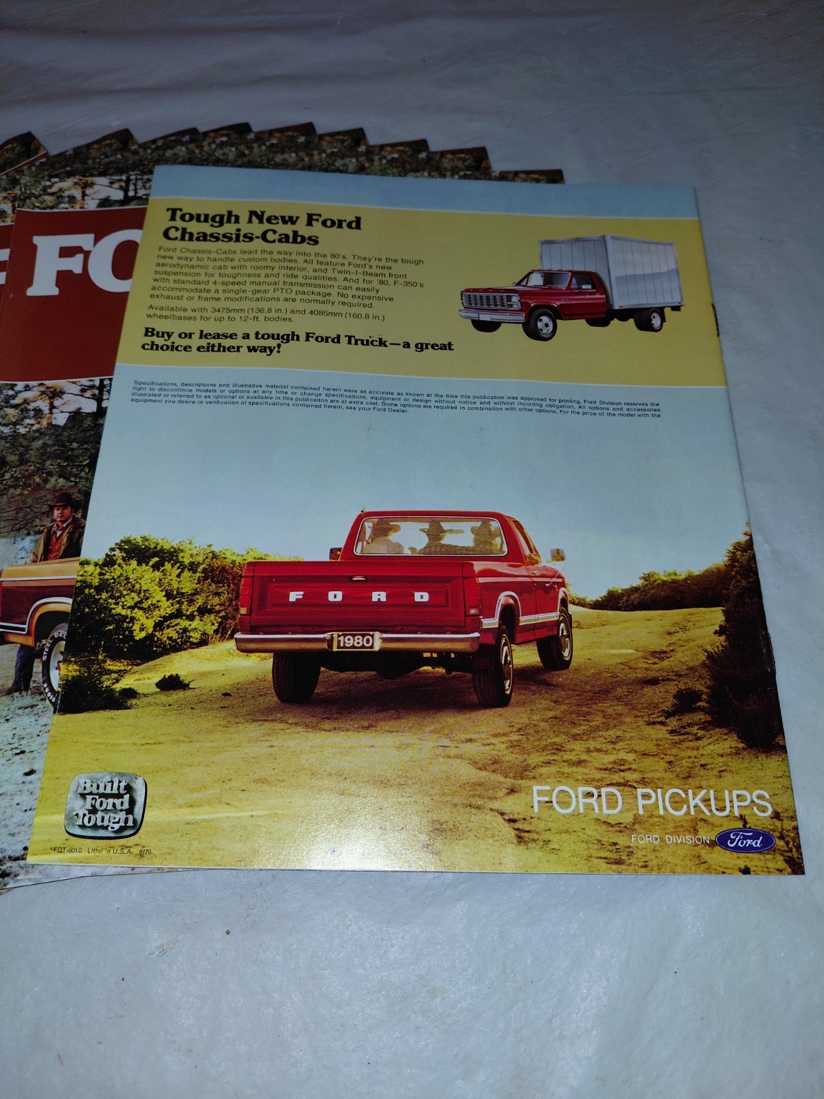 Lot Of 10 Vintage 1980 Ford Pickup Sales Brochures - New Old Stock