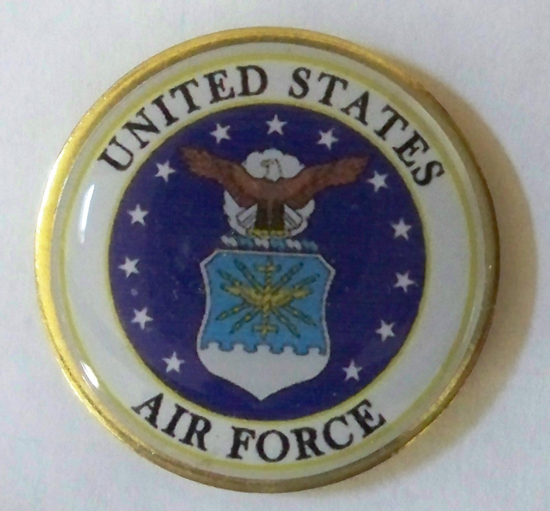 US Air Force lapel pin, proudly made in the USA