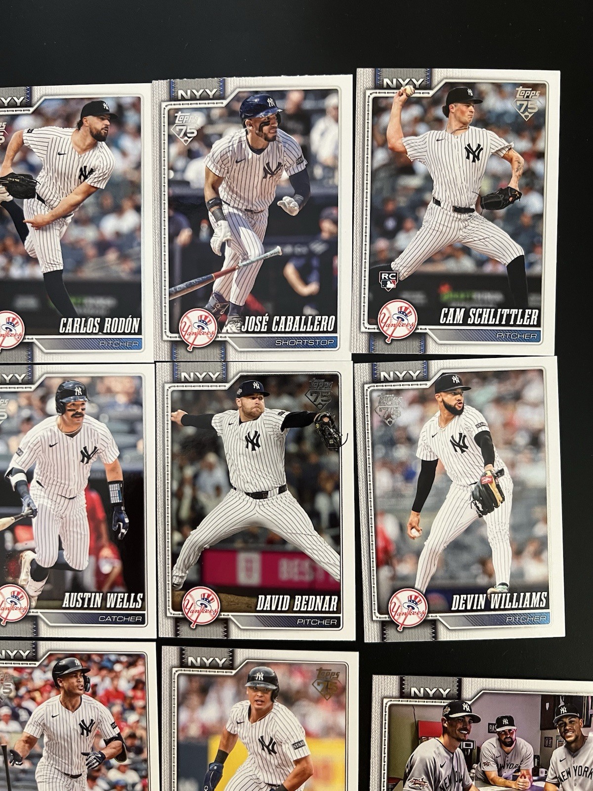 2026 Topps Series 1 New York Yankees Complete Team Set 15 Cards