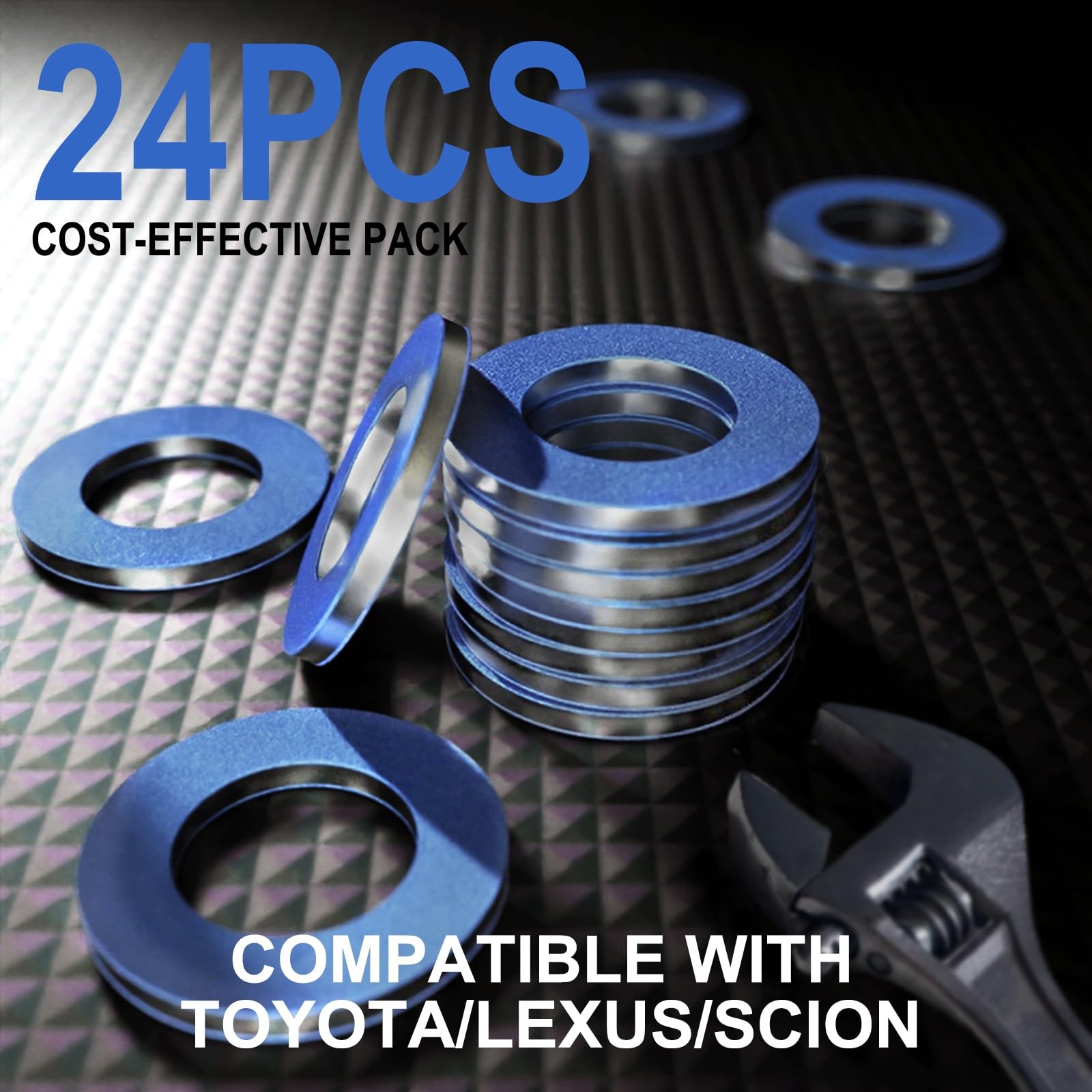 24PCS Oil Drain Plug Gasket Washer, M12 Aluminum Crush Washer for Oil Pan Dra...